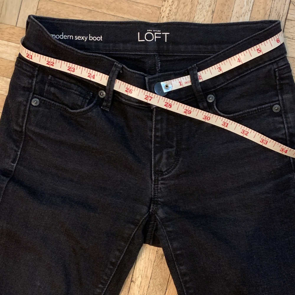 AnnTaylor LOFT Modern Sexy Boot Black Jeans 24/00P